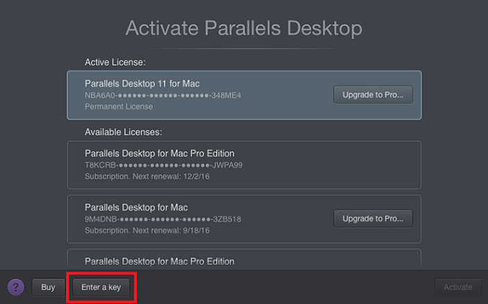 parallels desktop 16 activation key